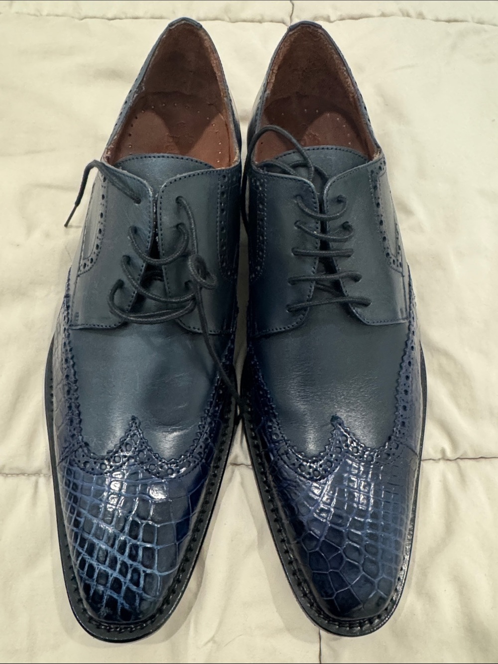 Belvedere BELV. WING LU Genuine Alligator 10 NWT